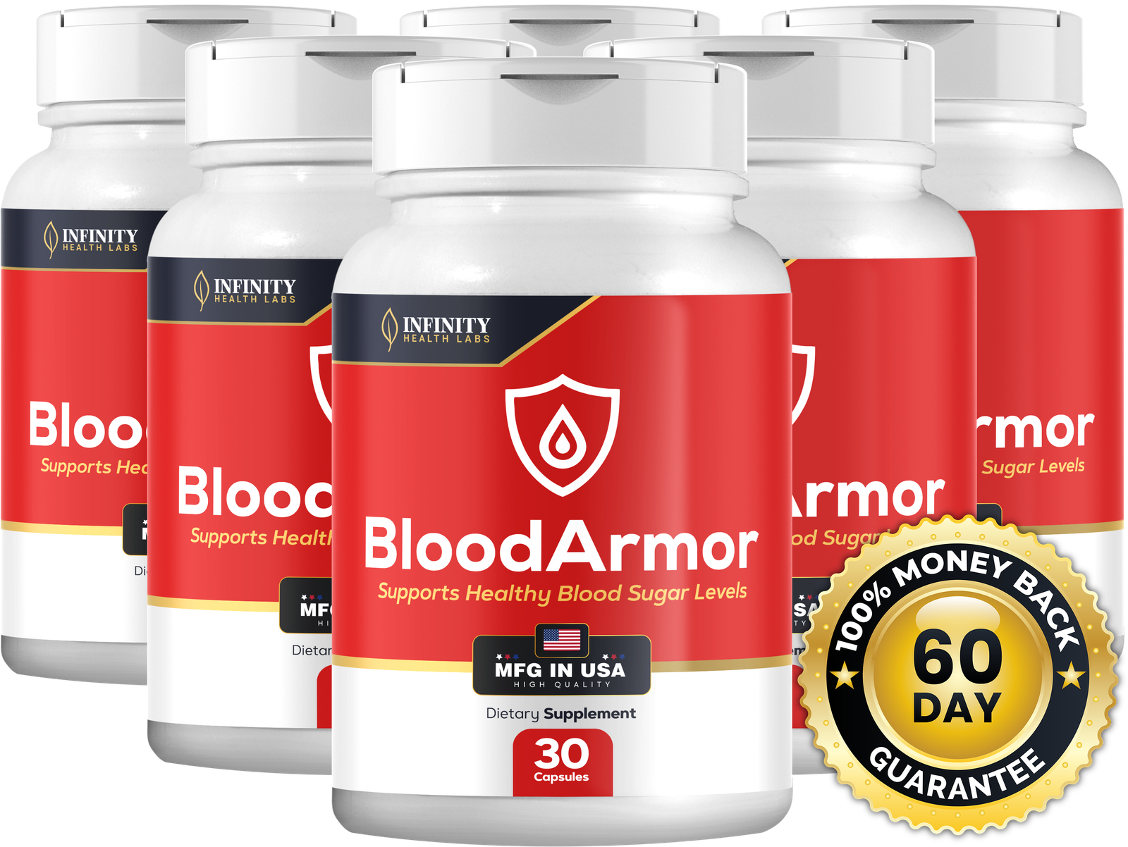 Blood Armor six-bottle promotional product image