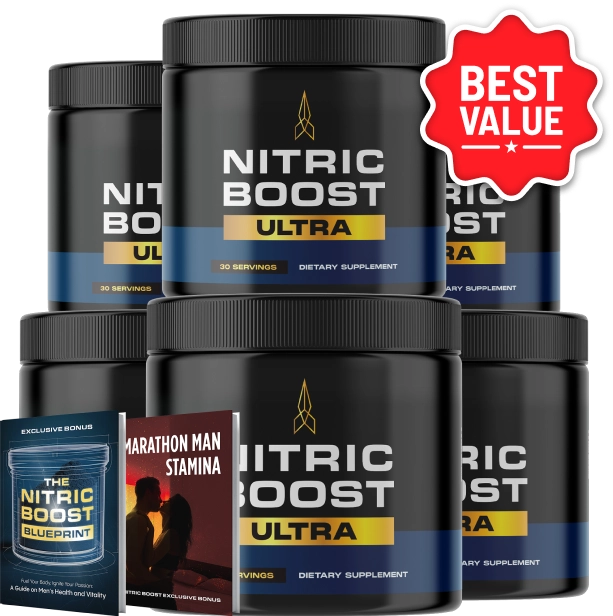 Nitric Boost Ultra six jar package with two digital bonuses