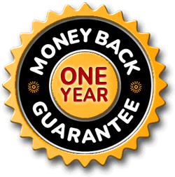 One year money back guarantee graphic
